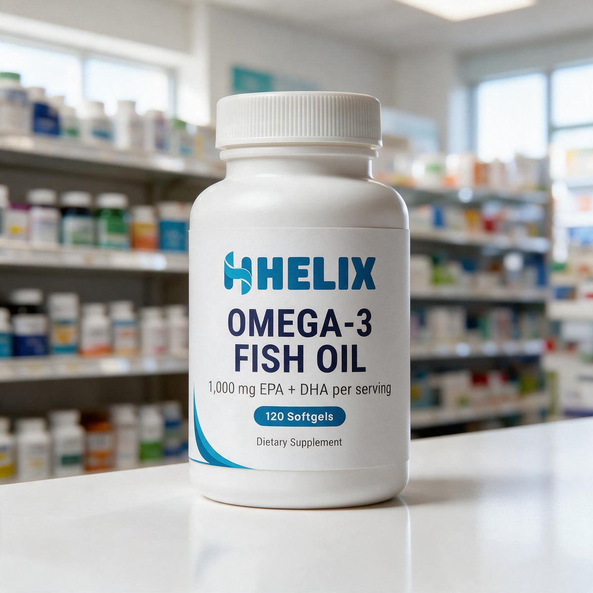 Omega-3 Fish Oil 1,000 mg EPA + DHA per Serving – 120 Softgels