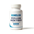 Psyllium Husk Fiber 1,500 mg per serving, 180 capsules, white supplement bottle with navy HELIX label on a white background