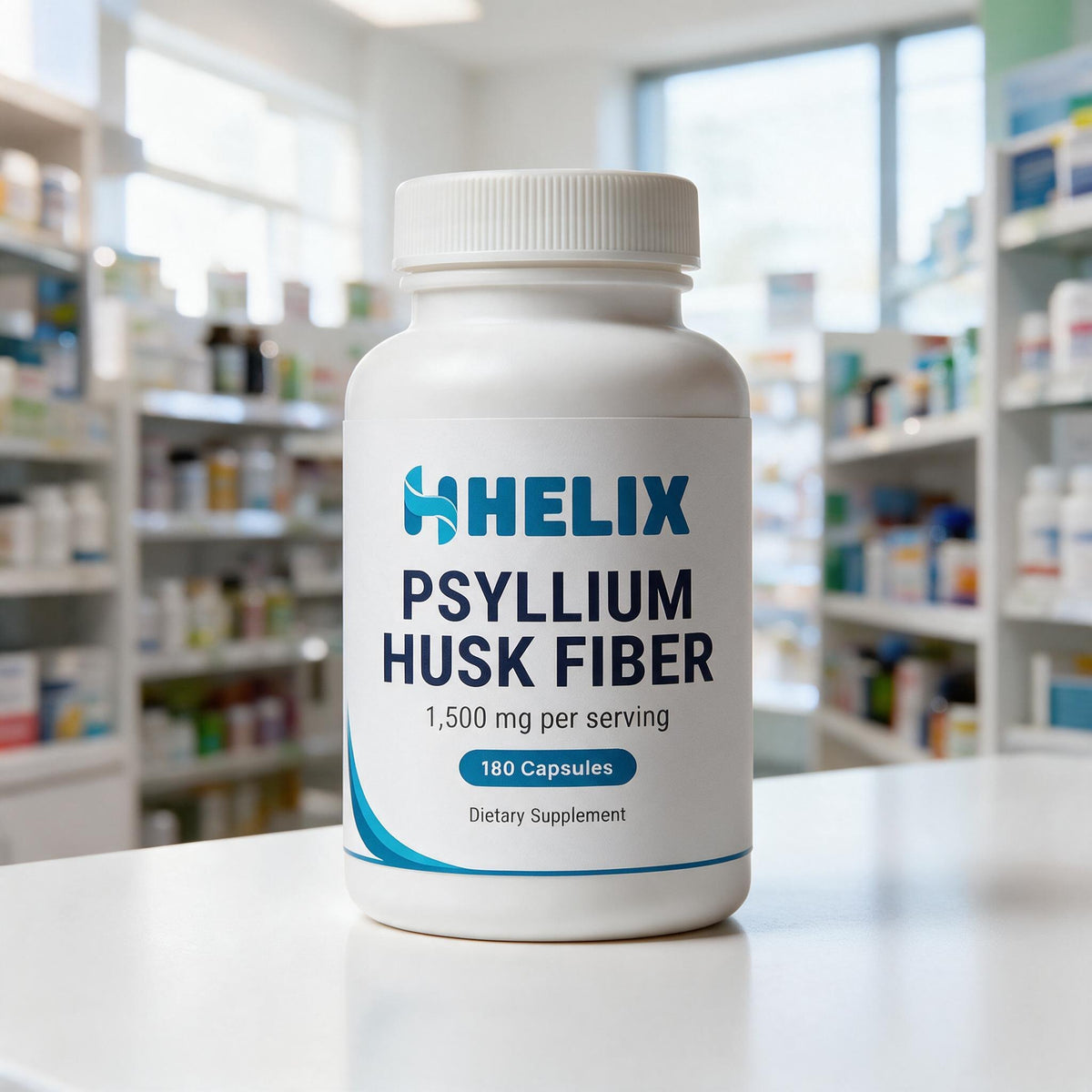 Psyllium Husk Fiber 1,500 mg per Serving – 180 Capsules