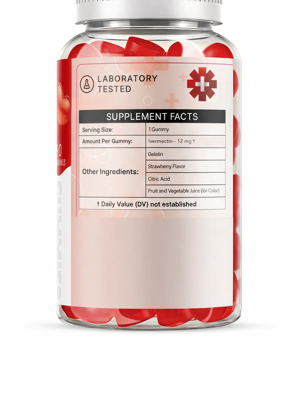 The side of the jar with the Supplement Facts panel